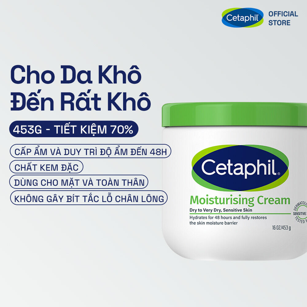 Kem dưỡng ẩm cho da nhạy cảm Cetaphil Moisturizing Cream 453g