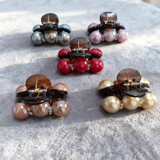 Cao Đuôi Ngựa Dụng Cụ Tiện Dụng Nửa Tie Tóc Hạt Đỏ Kẹp Tóc Nữ Đầu Lưng Tóc Sang Trọng Cá Mập Kẹp KJGT