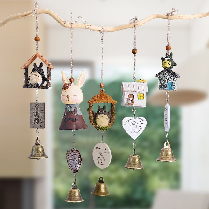 [Tỷ lệ khen ngợi 91%] Nhật Bản Hàng Xóm My Totoro Chuông Gió Mặt Dây Chuyền Sáng Tạo Cô Gái Phòng Ngủ Quà Tặng Sinh Nhật Tươi Mặt Dây Chuyền Chuông Cửa Gốm 30306