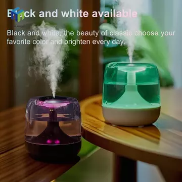 Máy khuếch tán tinh dầu HEALMEYOU, Sương mù liên tục / liên tục 7 chế độ đổi màu Máy tạo độ ẩm chạy bằng máy tạo độ ẩm, Hoạt động 12H Hoạt động yên tĩnh Máy tạo độ ẩm không khí di động bình lớn 650ml