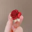 Hoa Hồng Đỏ Thổ Cẩm Nữ Thời Trang Hợp Kim Cảm Thấy Chống chói Phụ Kiện Phù Hợp Với Cổ Pin Đường Cổ