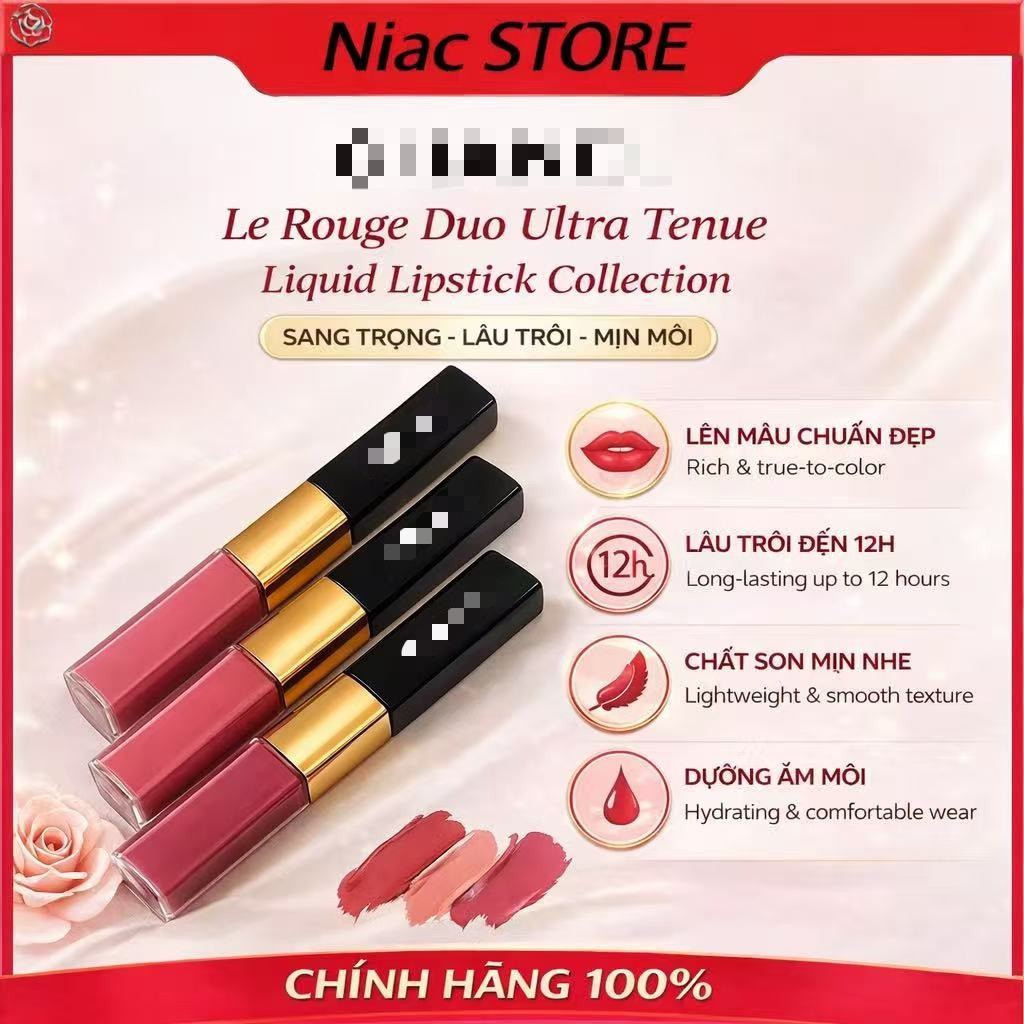 [Chính Hãng] Son lì ℂℍ𝔸ℕ𝔼𝕃 𝗟𝗘 𝗥𝗢𝗨𝗚𝗘 𝗗𝗨𝗢 𝗨𝗟𝗧𝗥𝗔 𝗧𝗘𝗡𝗨𝗘 Mới Nhất 2025 Full Box/Full Size