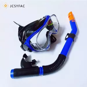 JCSYFAC Bộ ống thở chuyên nghiệp Mặt nạ toàn mặt Thiết bị Kính lặn Biển sâu Phù hợp với Kính cường lực đầy đủ Kính lặn khô dành cho người lớn Mới