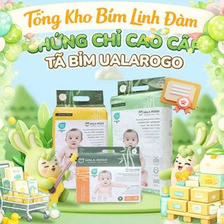 combo 2 bịch Tã bỉm Ualarogo sợi tre mềm mại siêu thấm hút chống tràn đủ size m48/L44/XL40/XXL38 - Tổng Kho Bỉm Linh Đàm
