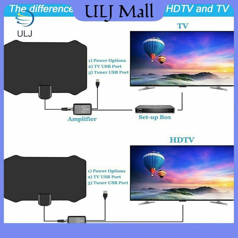 Ăng-ten HDTV phạm vi 5000 dặm ULJ Bộ khuếch đại tín hiệu trên không TV kỹ thuật số trong nhà 4K HD.