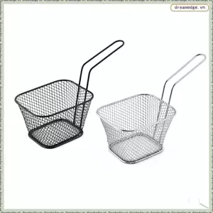Giỏ phục vụ chiên chiên bằng thép không gỉ Mini kiểu Pháp Chips Giỏ chiên sâu Bộ lọc trình bày thực phẩm cho dụng cụ nấu ăn khoai tây