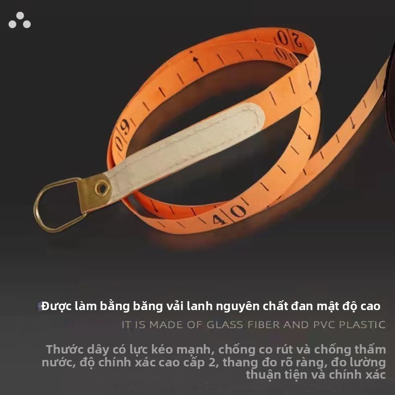 🔥Thước vải lanh Bakelite 30 mét 50 mét thước cuộn vải đo kỹ thuật chống rơi chống nước thước hộp thước dài lớn S4MZ