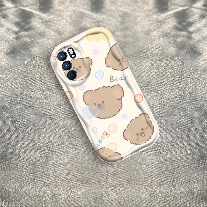 Thích hợp cho OPPO A16 A16S A16K 3D Girls Soft TPU Rilakkuma Bear Vỏ điện thoại chống sốc