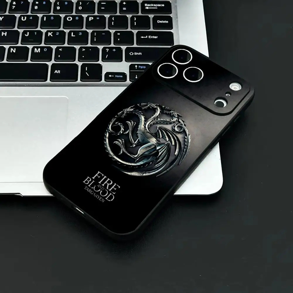 TP-1 TV g-Game of t-Thrones Ốp Lưng Điện Thoại IPhone 17 16 15 14 13 12 11 Pro Max Plus Mini Đen Mờ Vỏ Mềm Funda