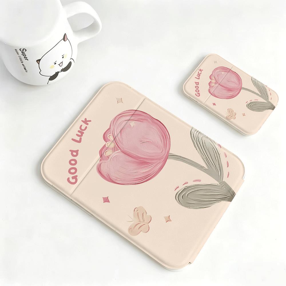 Hoa tulip mang may mắn Chất liệu bền đẹp, kiểu dáng hiện đại Gương trang điểm gấp cao cấp