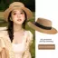 HFSHY Nữ Phong Cách Pháp Flat Top Mũ Rơm Vành Rộng Mũ Chống Nắng Mùa Hè Cho Đi Biển Du Lịch Kỳ Nghỉ Sử Dụng VN