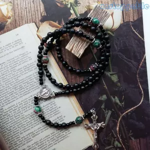 Unstop * Dây Dài Thánh Giá Vòng Cổ Mặt Dây Chuyền Cho Nam Nữ Tôn Giáo Mân Côi Hạt Necklac