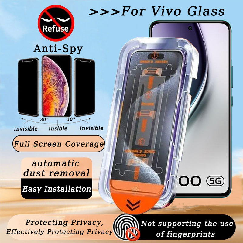 Kính Cường Lực và Khung Tự Dán Chống Nhìn Trộm Cho VIVO Y300 Y200 Y200E Y100 Y78 Y77 Y39 Y35 Y36 Y29 Y28 Y28s Y27 Y27s Y19 Y19s Y18 Y18i Y18T Y18E Y04 Y02T Y02s Y01 4G 5G
