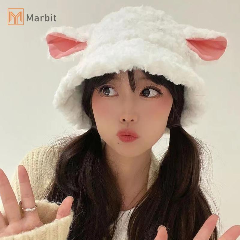Mũ tai cừu nữ Marbit Mũ ngư dân đa chức năng dễ thương Thu đông Mới