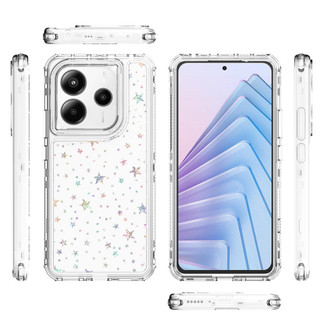Giấy Laser Acrylic Trong Suốt Điện Thoại Cho Redmi Note 14 13 12 11 Pro Plus 12S 11S 15 15C 14C 13C 12C A3 4G 5G Bốn Góc Chống Sốc
