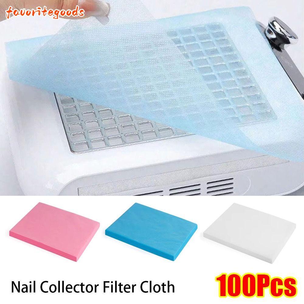 FAVORITEGOODS 100 Chiếc Giấy Lọc Bụi Dùng Một Lần, Nail Art Máy Hút Bụi Chân Không Dệt, Tấm Lọc Chân Không Móng Tay Màu Hồng / Xanh / Trắng Làm Móng Tay