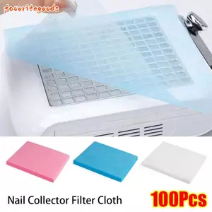 FAVORITEGOODS 100 Chiếc Giấy Lọc Bụi Dùng Một Lần, Nail Art Máy Hút Bụi Chân Không Dệt, Tấm Lọc Chân Không Móng Tay Màu Hồng / Xanh / Trắng Làm Móng Tay