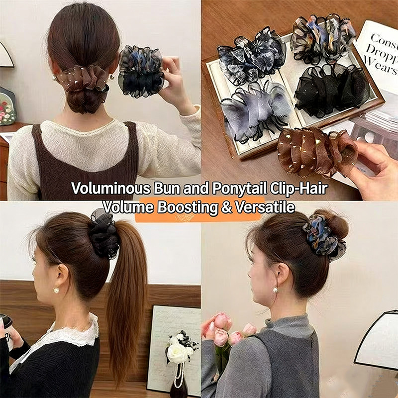 Kẹp tóc đám mây lưới mới kiểu Pháp