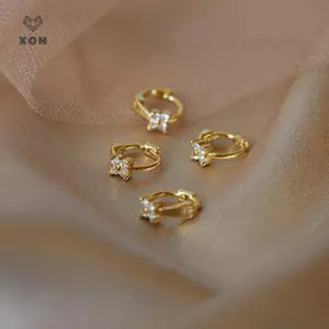 Bông Tai Hình Học Zircon Nhỏ Sáng Bóng - Phù Hợp Tiệc Tùng Cho Nữ