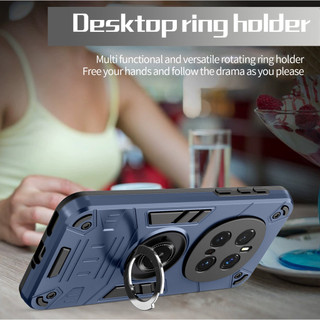 Dành Cho Honor Magic 7 Pro Ốp điện thoại Nhẫn Đứng Giáp Lưng Cứng Bảo Vệ Hạng Nặng Khung TPU Mềm Chống Sốc Mỏng Bao