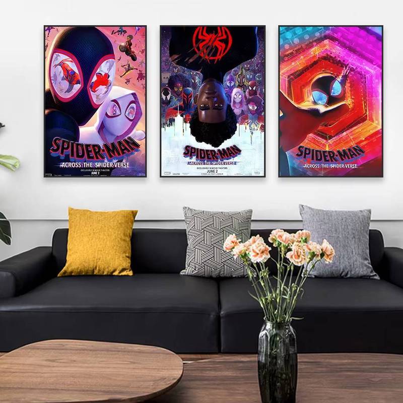 Disney 2023 Poster Phim Người Nhện Qua Nhện Câu Kinh Động Lực In Phim Canvas Tranh Trang Trí Phòng Ngủ Nhà
