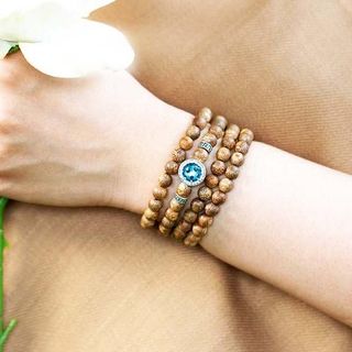 Vòng Gỗ Trầm Hương 108 Hạt mix Minh Nguyệt - Trầm Hương Yên Lộc