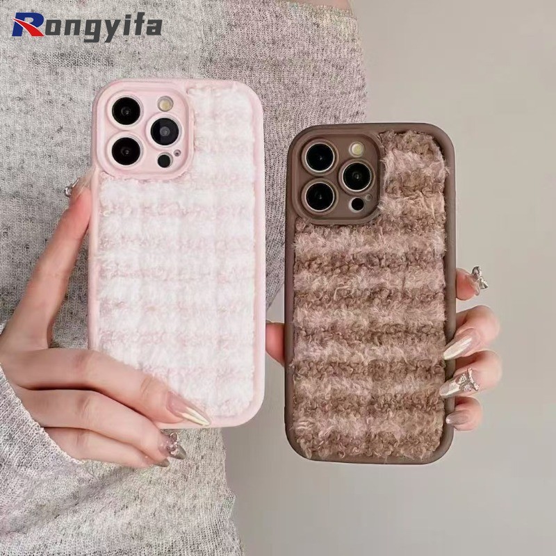 Ốp Điện Thoại Sọc Sang Trọng Mùa Đông Cho iQOO Z10 Z9 Turbo Pro Plus Z10X Lite Z8 Z7 Z7X Z7i Z6 Pro Lite Z5 Z5X Z1X 5G 4G Ins Phong Cách Thời Trang Vỏ Mềm Chống Sốc Đơn Giản Dễ Thương