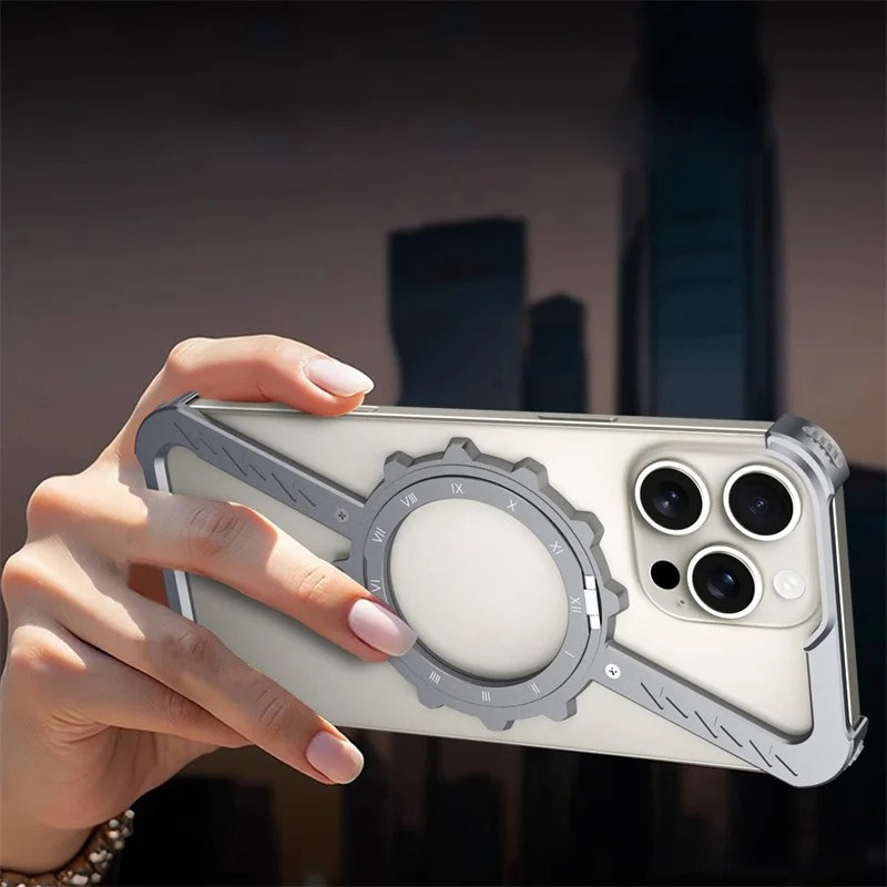 Ốp Điện Thoại Huỳnh Quang Kim Loại Hình Chữ Z Cho iPhone 14 15 16 17 Pro Max Plus Hợp Kim Nhôm 360 ° Vỏ bảo vệ khung xoay