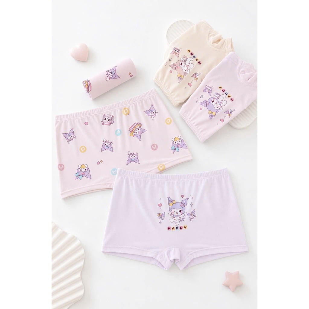 COMBO 2 - COMBO 5 Quần Chip Bé Gái cotton kháng khuẩn mềm mát, thoáng mát co giãn KUROMI