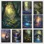 Fairy Magic Mysterious Forest Poster Không Khung Tranh Canvas Phòng Khách Treo Tường Nghệ Thuật Trang Trí