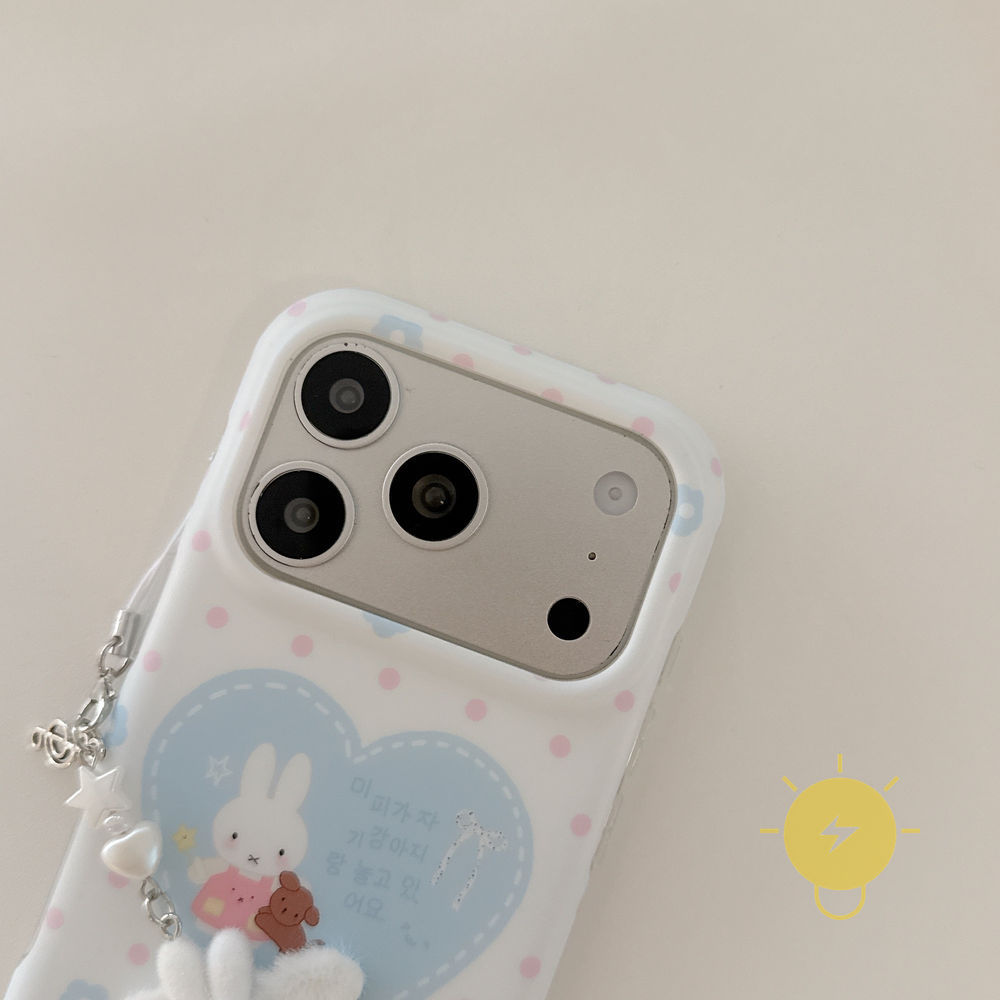 Phone Case For iPhone 17 Pro Max 16 15 TPU Chain Aesthetic Korean Cute