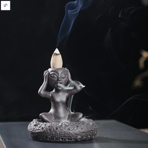 Trang chủ Phi hành gia Dòng chảy ngược Giá đỡ hương Retro Bàn chảy ngược Đá đỏ Hương đốt để thư giãn Thanh lọc Thiền