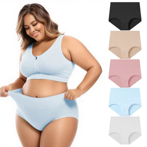 Quần lót nữ lưng cao, được làm bằng chất liệu Cotton nguyên chất, có chức năng định hình eo, thích hợp cho những người có cơ thể Plump.
