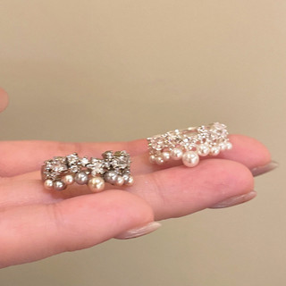 Nhẫn Siêu Sáng Bóng Ngọc Trai Đầy Sao Zircon Nhẫn Nữ Có Thể Điều Chỉnh Mở Nhẫn Phong Cách Hàn Quốc Sang Trọng Niche Thiết Kế Nhẫn Thời Trang