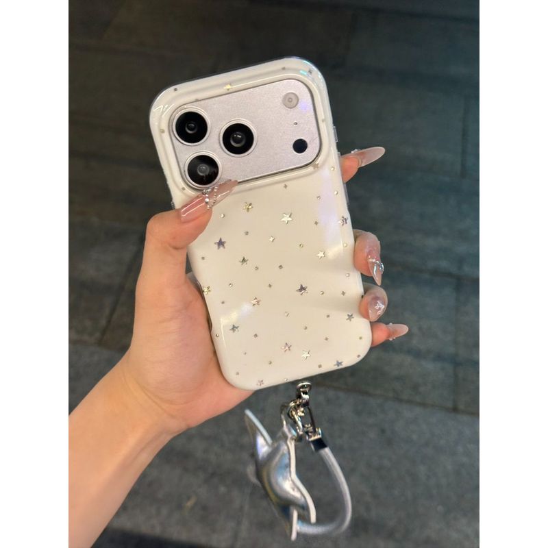 Kem Hồng Ngôi Sao Thích Hợp Cho iPhone17promax / 16 Vỏ Điện Thoại Apple 15Plus / 14 / 13 / 12xr