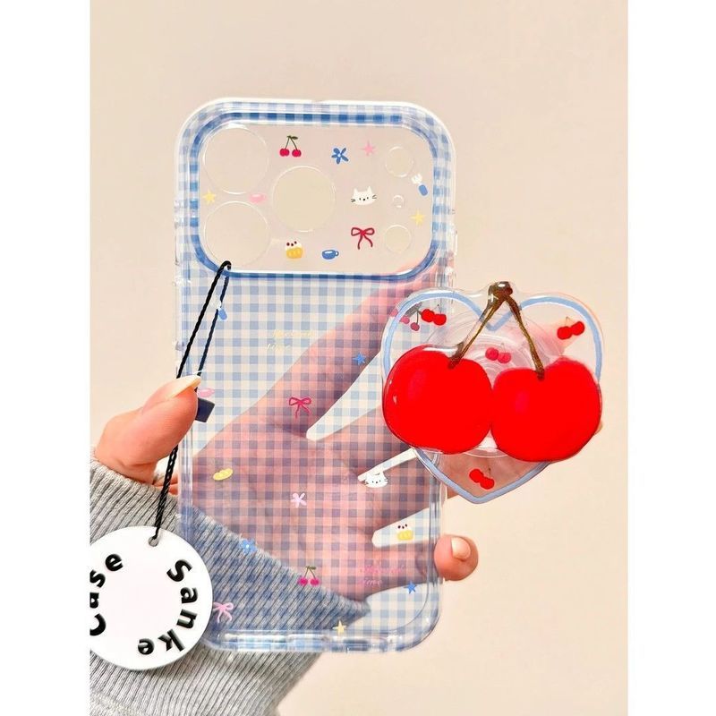 Check Cherry Cat Thích Hợp Cho iPhone17 Apple 16promax Ốp Điện Thoại 15 Bao Gồm 14 Phong Cách Mới 13 Nữ