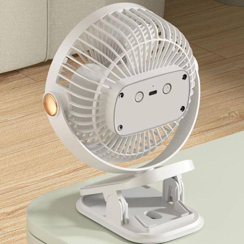 Quạt Bàn Di Động Mini JINHF Xoay 360 Độ USB Sạc Kẹp Để Bàn Quạt Làm Mát Cho Xe Đẩy Bé Văn Phòng Học Tập Du Lịch HOT