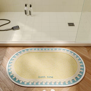 thảm lau chân nhà tắm thấm hút nước nhanh khô chống trượt decor phòng vệ sinh thảm chùi chân cao cấp hoạt hình dễ thương dày 5mm