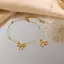 PNPIA- Bông Tai Nơ Vàng Vòng Tay Nelace Hợp Thời Trang Nơ Ruy Băng Ngọc Trai Choker Nelace Hợp Thời Trang Nơ Thứ