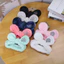 Flannel Phụ Kiện Tóc Rộng Dày Rửa Mặt Trang Điểm Băng Đô Thêu Đơn Giản Nơ Đầu Nữ 5.15 Z4GQ
