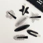 Kẹp Tóc PYCOU, Giữ An Toàn Tóc Trắng Đen Barrettes, Thiết Kế Tối Giản Ngọt Ngào Chấm Bi BB Kẹp Nữ Cô Gái Phụ Kiện Tạo Kiểu Tóc
