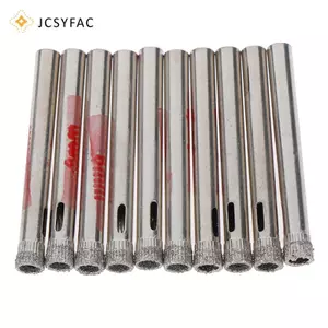 JCSYFAC 10 Chiếc 6 Mm Kim Cương Phủ Lõi Lỗ Cưa Mũi Thủy Tinh Ngói Gốm Dụng Cụ Mới