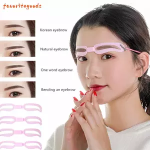 FAVORITEGOODS Thrush Thẻ Phụ Kiện Làm Đẹp Thời Trang 4 Phong Cách Mỹ Phẩm Lông Mày Stencil