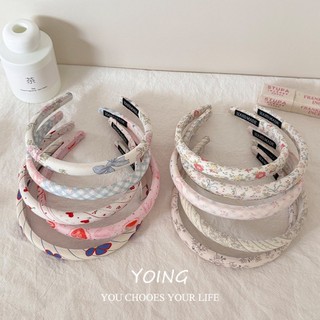 Yoing / Phiên bản Hàn Quốc Băng đô giảm tuổi dễ thương Vải hoa văn không đều Băng đô nữ