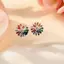PNPIA- Hàn Quốc Thời Trang Mới Hoa Cúc Zircon Bông Tai Thanh Lịch Ngọt Ngào Nữ Trang Sức Phụ Kiện Làm Việc Hàng Ngày