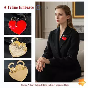 1 Chiếc Trâm Cài Kitty Thời Trang Cho Những Người Yêu Mèo Unisex Huy Hiệu Động Vật Trang Sức Phụ Kiện Mới