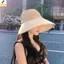 < YEI > Mũ chống nắng vành rộng Chống tia cực tím Mũ ngư dân rỗng dành cho nữ Mũ đi biển có thể gập lại thoáng khí Mũ du lịch mùa hè Mũ mới