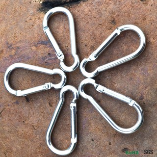 Set 10 Móc Khóa Carabiner Chữ D Mini Bằng Hợp Kim Nhôm Tiện Dụng Khi Đi Cắm Trại -PST99