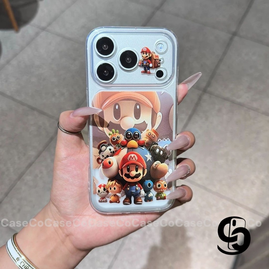 Ốp Lưng Cho IPhone 16 11 17 13 15 12 14 Pro Max 17AIR 16 15 7 8 14 Plus X XR Max Bìa mềm Mario thời trang cặp đôi