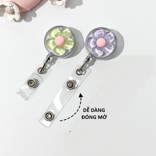 Móc - Kẹp bảng tên HSSV, nhân viên - yoyo có thể kéo dãn charm bông hoa M55